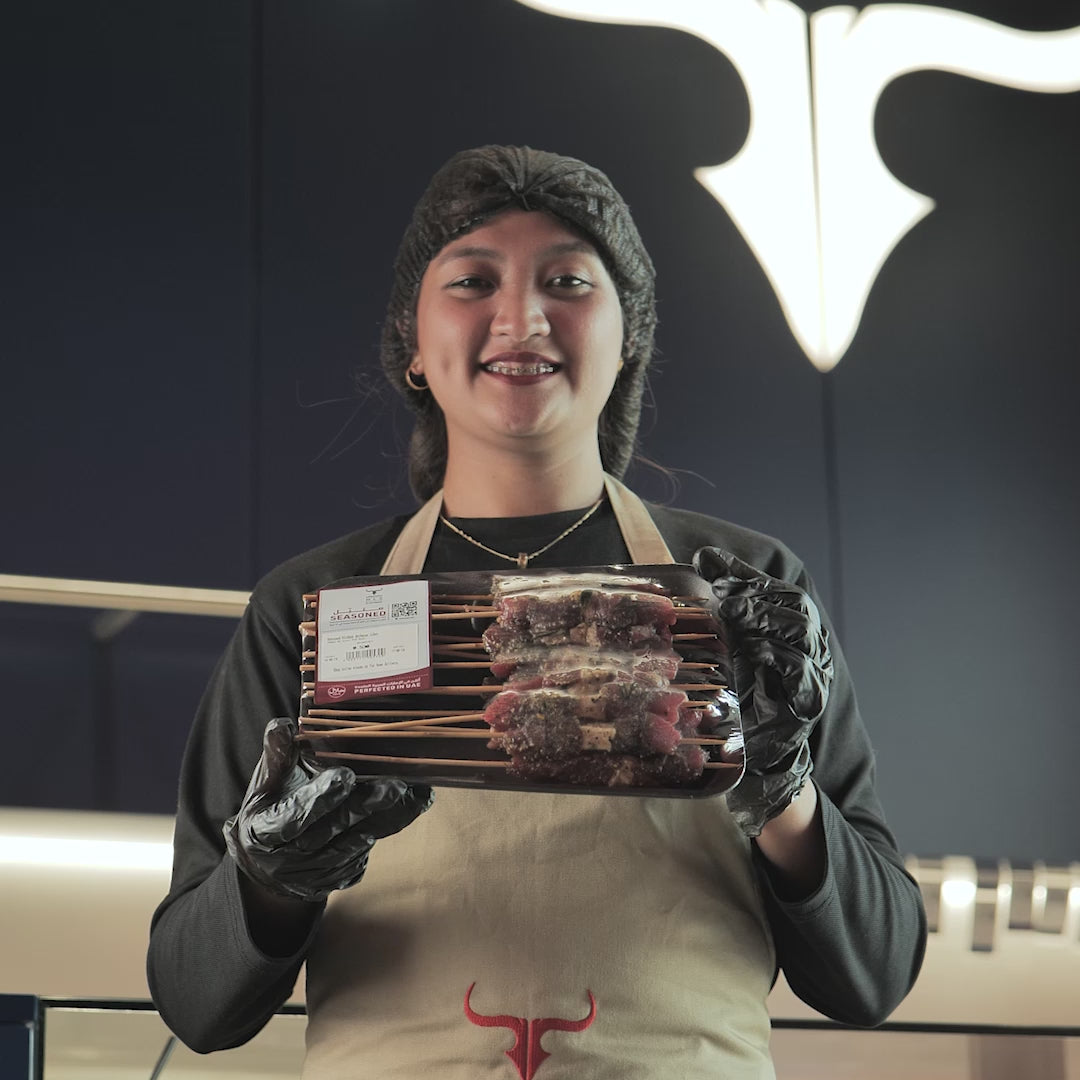 Local Seasoned NZ Grass-Fed Beef Mishkak Skewers - 500gm