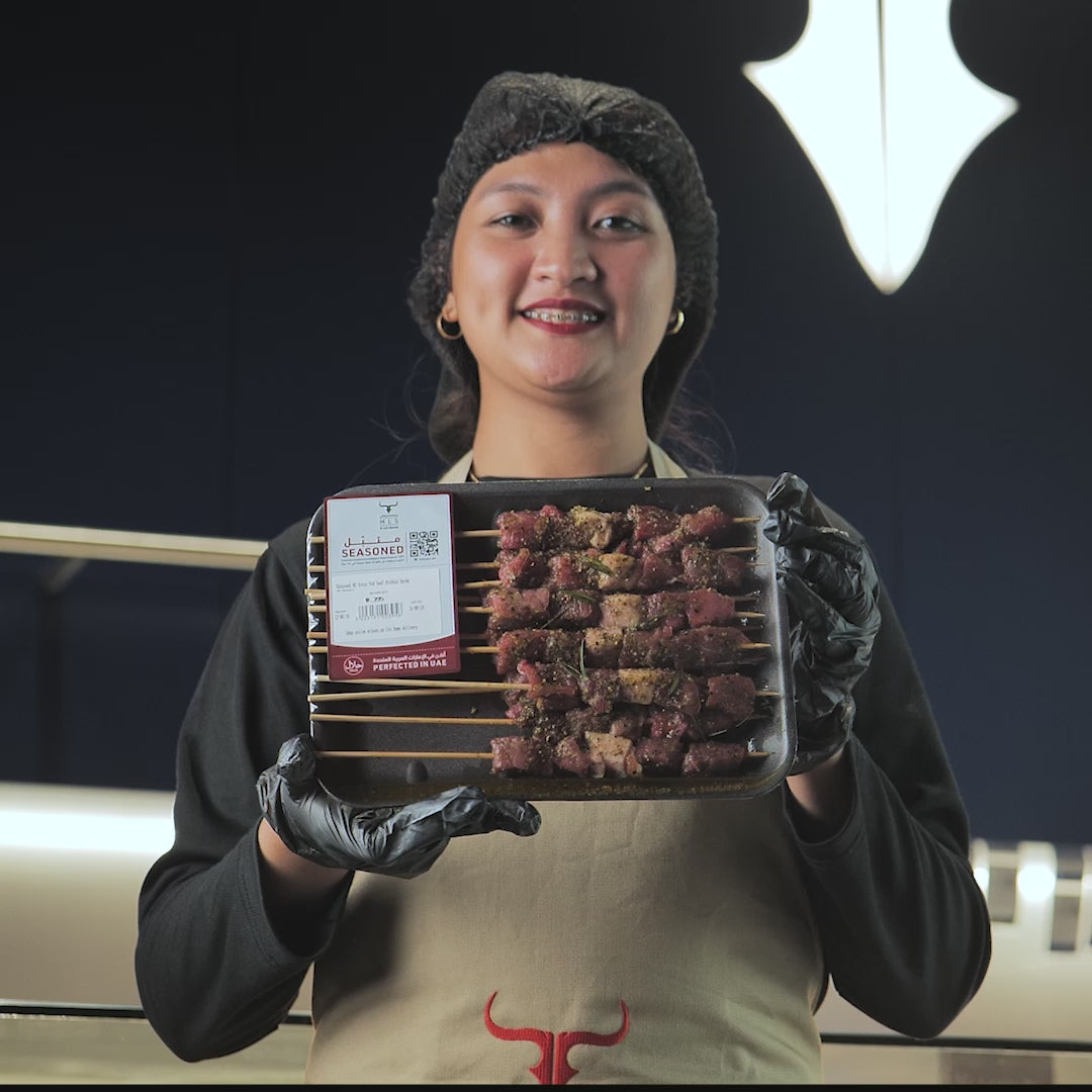 Seasoned NZ Grass-Fed Beef Mishkak Barbecue Cubes Skewers